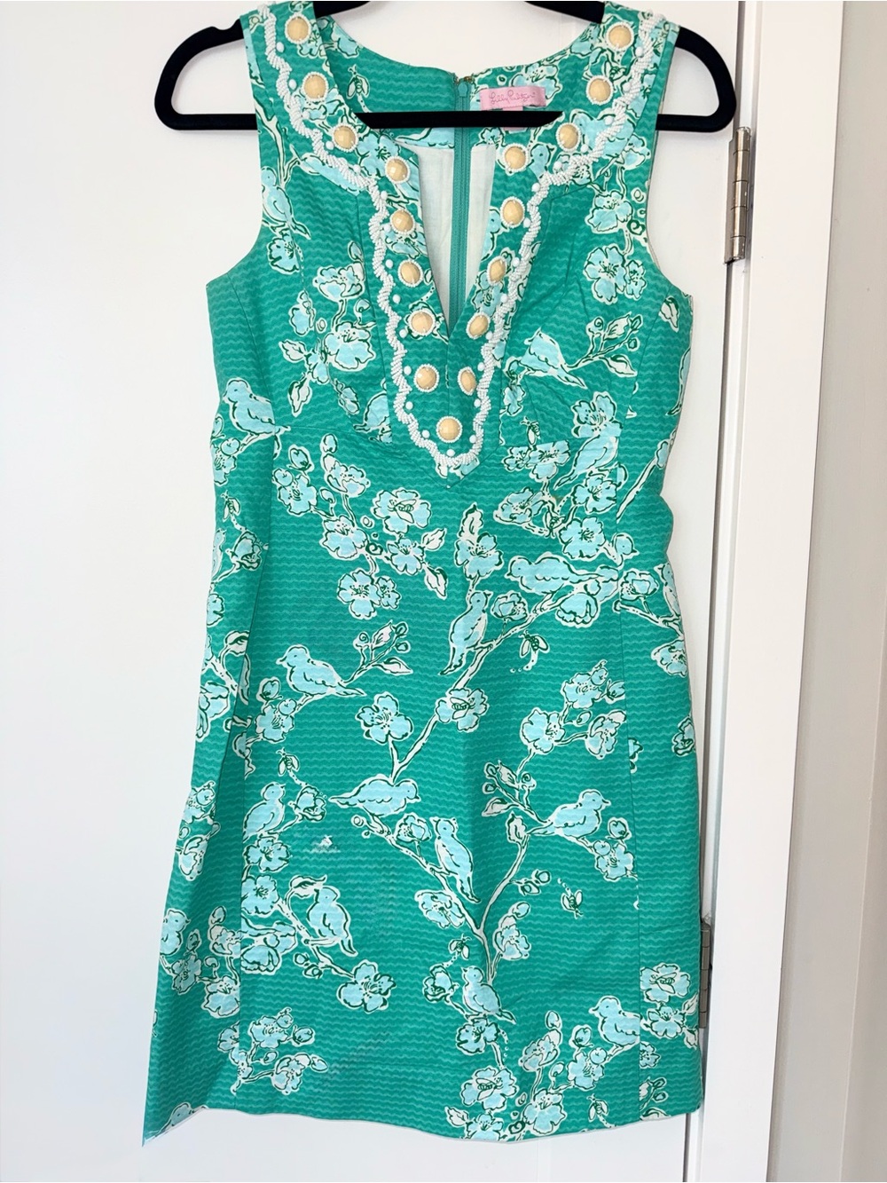 Size 2 🏝️Lilly Pulitzer Adelia Shift Turquoise Sleeveless Midi Dress
